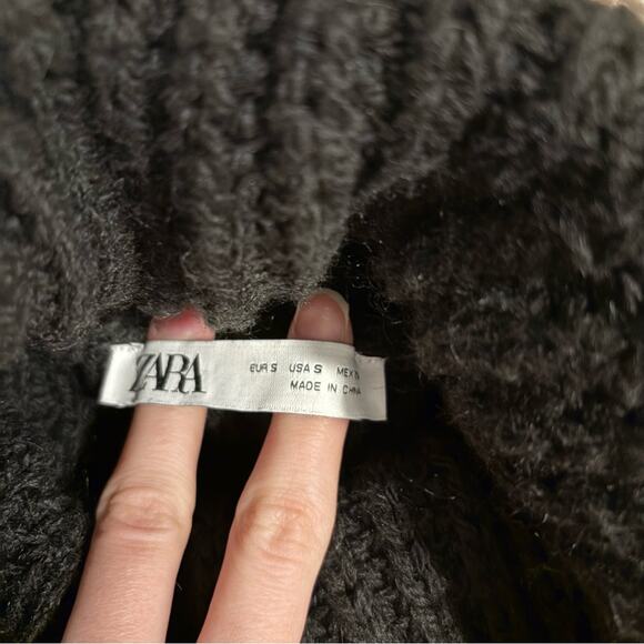 Zara two tone color block turtleneck sweater - Picture 4 of 5